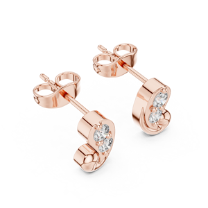 Boucles d'oreilles de fiançailles de mariage Moissanite pour femmes en gros avec certificat GRA Trèfle à quatre feuilles S925 Silver - Product Image 2