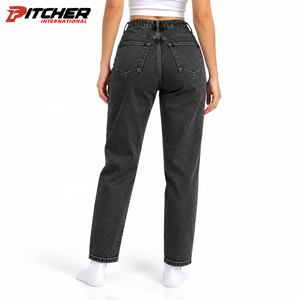 Jeans en denim bootcut pour femmes, délavage foncé, vente en gros pour détaillants de mode, approvisionnement en denim personnalisé sous marque privée - Product Image 3