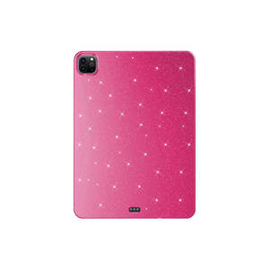 Netzy 2022 M2 Glittery Shiny Back <b>Cover</b> <b>Keyboard</b> Case for Compatible White PU Leather Mini Model - Product Image 2