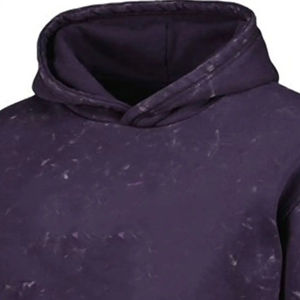 Sweat à capuche pull-over délavé à l'acide de haute qualité avec logo personnalisé pour hommes vente en gros de col à capuche en polaire lourde surdimensionné à motif solide - Product Image 5