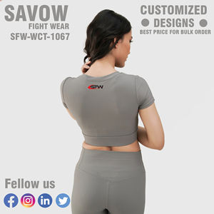 Haut de sport pour femme à logo personnalisé du fabricant, haute élasticité, manches longues, coupe ajustée, sexy, pour fitness et yoga - Product Image 2