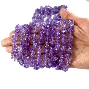 Piedra preciosa de corte de viruta de amatista Natural, piedra preciosa suelta, amatista púrpura, piedra preciosa sin cortar, fabricación de joyas, hebra de cuentas - Product Image 1