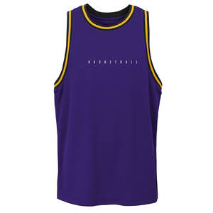 Camiseta de baloncesto sin mangas de color sólido con diseño personalizado unisex, superventas, Camiseta estampada de poliéster para hombres y mujeres - Product Image 1