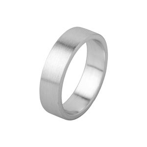 Elegante anillo de compromiso y boda de plata fina con acabado satinado, Colección duradera de anillos de calidad superior - Product Image 1