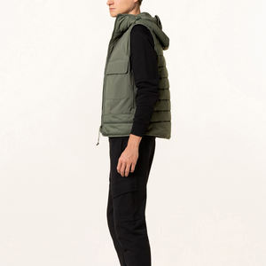 Chaquetas de alta calidad para hombre, chaquetas con capucha sin mangas, ropa de moda, chaleco acolchado para caballero, chalecos de abrigo para hombre, logotipo personalizado, OEM de invierno - Product Image 4