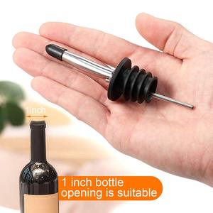 Verseur de bouteille de vin de vitesse en acier inoxydable et silicone écologique Accessoires de bar Matériau métallique - Product Image 2