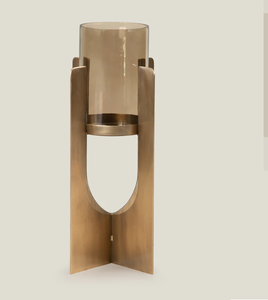 El último soporte de pilar de vela de vidrio metálico con acabado de níquel para usar en fiestas de deshierbe - Product Image 3