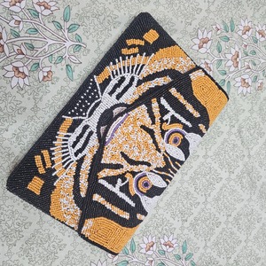 Pastel for Beige Grey Bohemian Fashion Women's Evening Purse <b>Large</b> Capacity Light Weight Portable Chains Embroidered <b>Beaded</b> - Product Image 5