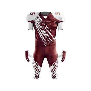 Uniforme de Fútbol Americano Personalizado de Fábrica OEM, Precio de Fábrica, Alta Calidad, Colores Personalizados, Nombre del Equipo Personalizado, Transpirable, 100% Poliéster - Product Image 5