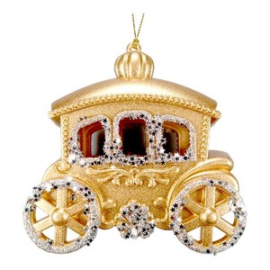 Décoration de maison de Noël Nouvel An créatif et populaire Peinture or mat Étoile argentée Paillettes Acrylique Wagon Arbre Glaçon Ornement - Product Image 1