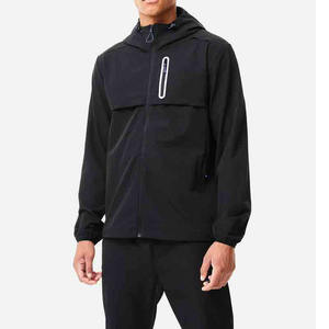 Chándal de nailon liso personalizado para hombre, ropa de entrenamiento a prueba de viento, chándal cortavientos hecho a medida - Product Image 2