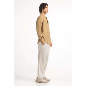 Chemises décontractées pour hommes 97% coton 3% élasthanne Tissu popeline Respirant et infroissable Coupe classique Teint uni - Product Image 5