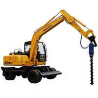 NOUVEAU 1-100 Tonnes Mini Heavy Excavator Attachments Drilling Hole Soil Hydraulic Earth Auger Drill for Sale