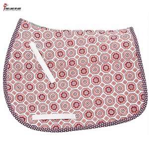 Tapis de saut de style dressage à sublimation florale avec rembourrage en coton et doublure en tissu - Product Image 4