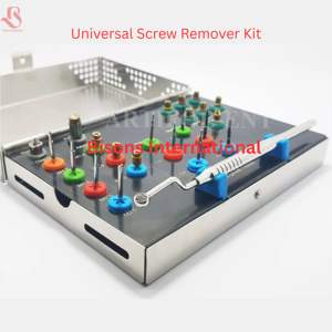 BISONS Vente en gros Kit de retrait de vis cassées pour implants dentaires manuels en acier inoxydable de haute qualité, universel - Product Image 2
