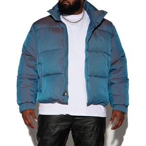 Manteaux en duvet personnalisés pour hommes Vestes courtes rembourrées en duvet manteau ample unisexe hiver grande taille vestes pour hommes zippées - Product Image 5