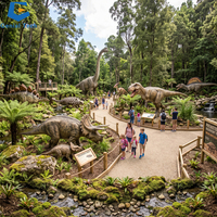 Promenade nocturne personnalisée avec dinosaures animatroniques et lanternes pour jardins botaniques, zoos et événements touristiques