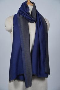 High Quality Cashmere Fine <b>Wool</b> Reversible Stole for Women Ultra Soft Elegant Designer Shawl <b>Wrap</b> with Premium Finish - Product Image 2