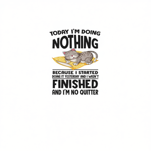 Hoy no hago nada porque me di cuenta de que lo hacía desde hace mucho tiempo Camiseta de manga larga para gatos Camisetas promocionales - Product Image 2