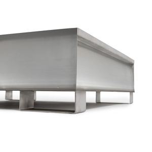 Vasca di raccolta pro-line in acciaio inox per 4 barili, con spazio per il passaggio, con griglia in acciaio inox, 1260x1342x390 - Product Image 4