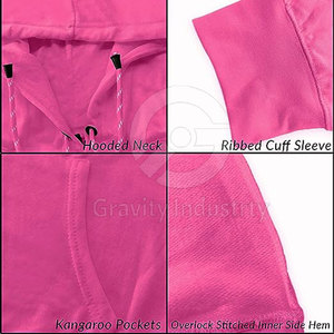 Sudadera con Capucha Corta Personalizada para Mujer, Tallas Grandes, Informal de Invierno, con Logotipo Frontal, Ecológica, Superventas - Product Image 5