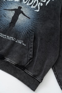 Nueva Sudadera con Capucha para Hombre, Estilo Americano, Holgada, con Estampado Digital, Talla Grande, Lavada, para Otoño e Invierno - Product Image 4