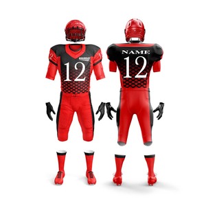 เสื้ออเมริกันฟุตบอลแบบสั่งทำ |   ชุดทีมฟุตบอลพร้อมเสื้อและกางเกง |   ชุดกีฬาโพลีเอสเตอร์ระบายอากาศได้ดี - Product Image 1