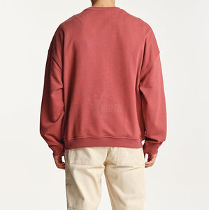 Sweat-shirt à col rond à manches longues personnalisable pour hommes qualité supérieure 100% coton polaire surdimensionné pull à fermeture éclair pour l'hiver - Product Image 3