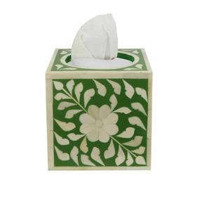 กล่องทิชชู่ฝังกระดูกทรงสี่เหลี่ยมขัดเงาทำมือ - Product Image 6