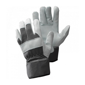 Gants de travail en cuir de vachette à usage intensif, gréeur canadien personnalisable, vestes de sécurité industrielle avec logo pour la protection des mains et des bras - Product Image 3