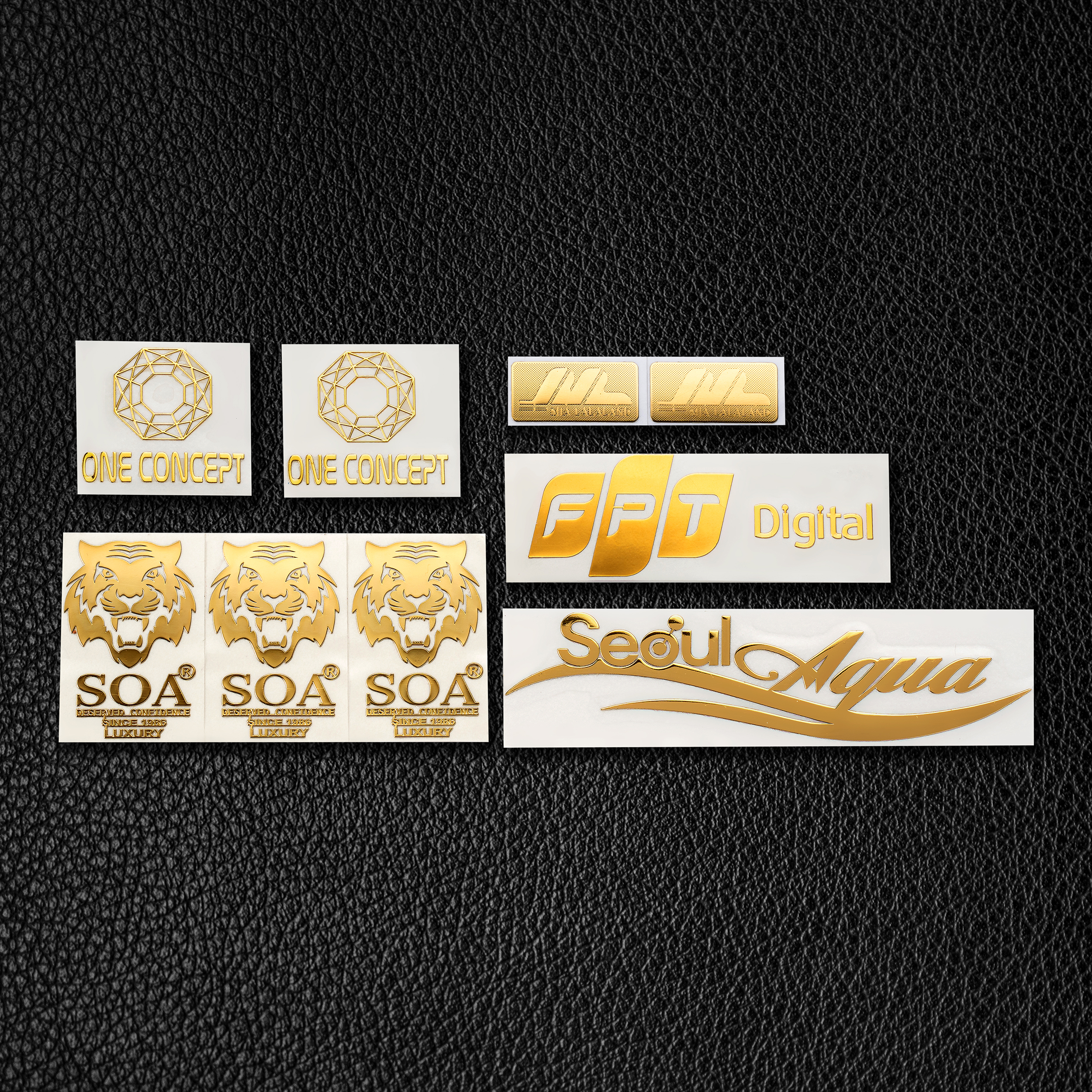 Wholesale Customized Metal Transfer Stickers Heat Foil Vinyl Decals UV DTF Adhesive Printing for Glass Walls Aluminum and Cars
