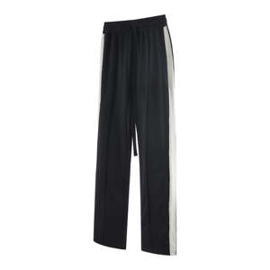 Pantalon en coton de créateur, délavé au soleil, ample, jambe droite, surdimensionné, en molleton français, lourd, écologique, respirant, pantalon de survêtement évasé - Product Image 2