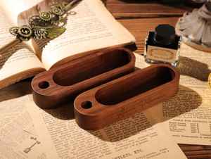 Porte-cartes de visite en bois artisanal, durable, minimaliste et vintage |   Organisateur de cartes de visite en bois naturel fin - Product Image 3