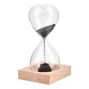 Sablier moderne en bois avec des chambres en verre transparent, cadre durable, design élégant et outil de mesure du temps fonctionnel - Product Image 4