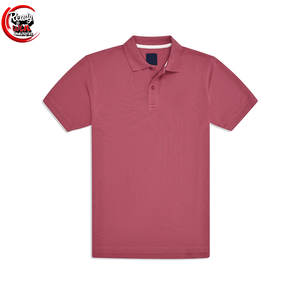 Camiseta personalizada rosa con patrón sólido para hombre, camiseta Polo 100% de manga corta bordada para POLO, ropa de trabajo para parejas - Product Image 1