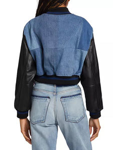 Qualité supérieure 100% laine femmes Varsity Baseball veste culture Slim Fit Logo personnalisé col rabattu grande taille traitement personnalisé - Product Image 2