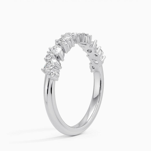 แหวนแต่งงานเพชรคลัสเตอร์ทรงลูกแพร์แบบซ้อนกันได้ วงกว้าง วัสดุแพลตตินั่ม สไตล์คลาสสิกหรูหรา พร้อมใบรับรอง IGI สำหรับเธอ - Product Image 4