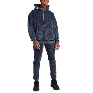 Survêtement d'extérieur pour hommes adultes, polaire confortable en coton délavé à l'acide de meilleure qualité avec impression en relief, nouvel arrivage - Product Image 4