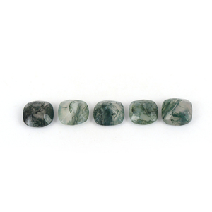 Lote de piedras preciosas de corte facetado de ágata musgo en forma de cojín Natural para la fabricación de joyas 8MM piedra de nacimiento suelta de alta calidad - Product Image 2