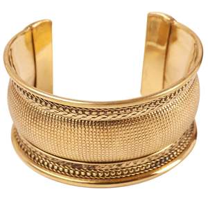 Brazalete de Latón de Diseño de Craft Valley, Anillo de Puño, Chapado en Oro, Duradero, Moderno, Joyería Étnica para Bodas para Mujer - Product Image 2