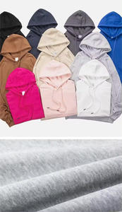 เสื้อฮู้ดดี้สีพื้นลำลองสำหรับผู้ชาย ผ้าฝ้าย 100% ผ้าฟลีซอุ่นสำหรับฤดูหนาว เสื้อสเวตเชิ้ตฮิปฮอป สตรีทแวร์ แฟชั่น ทรงปกติ แบบสวมหัว - Product Image 6