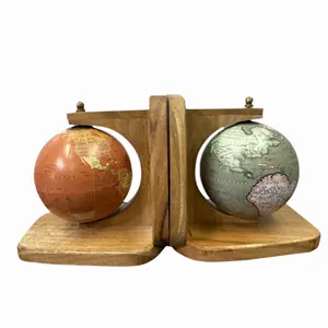 Schickes Design hölzernes zweifarbiges Globe-Lebensdeckel handgefertigtes nautisches Liebensdeckel für Schule und Hochschule Bibliothek Buch-Liebensdeckel zu verkaufen