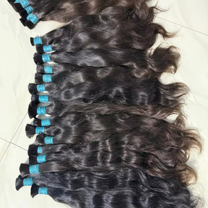 Premium sin procesar Raw Indian Kinky Straight Hair Bundles Cutícula alineada Extensión de cabello humano natural Proveedor al por mayor India - Product Image 6