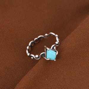 Anillo de Plata de Ley con Zirconia Engastada, Joyería Boho de Lujo Hecha a Mano, Gema del Suroeste, Regalo de Boda para Ella - Product Image 5