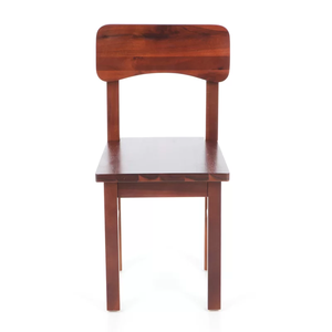 Silla de jardín de infantes de madera maciza de estilo moderno de mediados de siglo de color nogal para bebés y niños en el aula o la escuela - Product Image 1