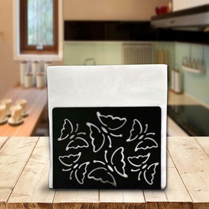 Porte-serviettes en papier de soie autoportant en métal Home Office Kitchen Hotel & Restaurant Table à manger Comptoir - Product Image 2