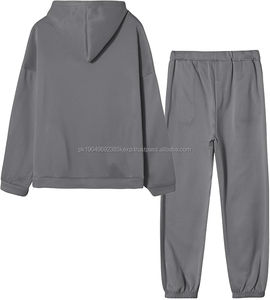 Tracksuit for Men Drop Shoulder Hoodies and Jogging Pants Set Custom Logo Men's Heavy Weight Wholesale Tracksuit For <b>Sale</b> - Product Image 5