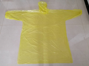 PE <b>Hooded</b> Simple Reusable Waterproof Rain <b>Ponchos</b> for Industrial Use Construction Sites Biking and Heavy Rain Protection - Product Image 3