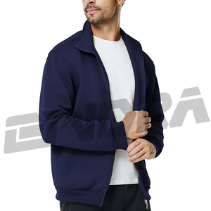 Sweat-shirt à fermeture éclair complète en molleton pour hommes design décontracté vêtements d'extérieur doux et chauds, parfaits pour un usage quotidien, style de rue, gym, voyage automne-hiver - Product Image 3