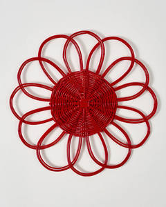Diseño atractivo superventas, recién llegado, Mantel Individual de material de ratán tejido a mano con forma de flor por artesanos de Vietnam - Product Image 1